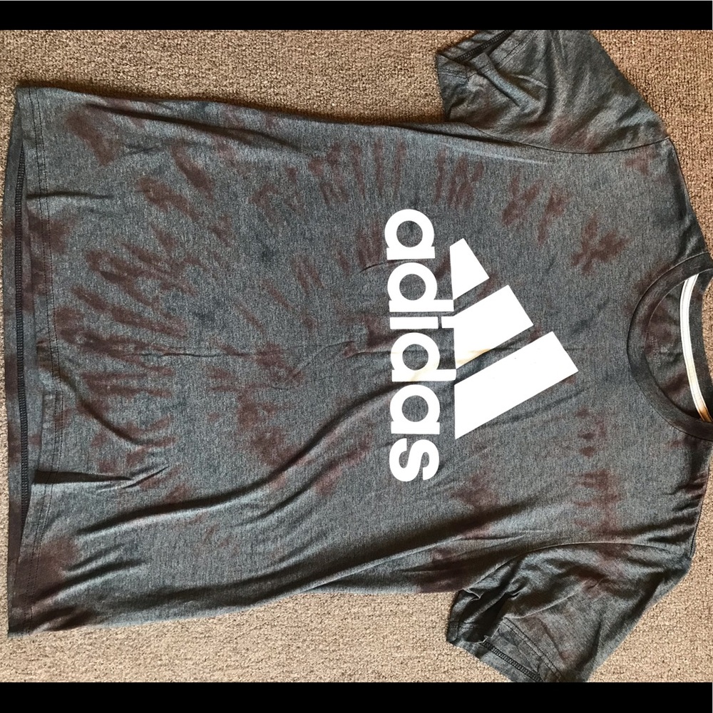 Tie Die Adidas Grey Shirt
